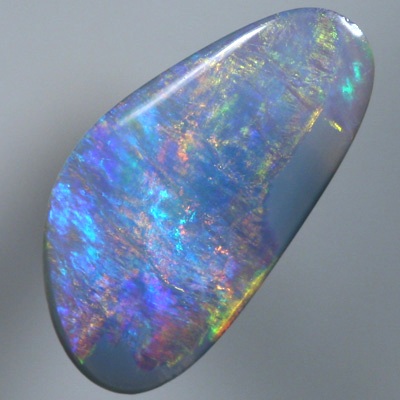 SOLID SEMI BLACK OPAL Bright orange and green roll over blue